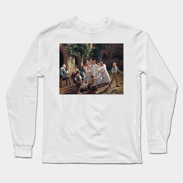 Ferdinand Georg Waldmüller The Morning of the Feast of Corpus Christi Long Sleeve T-Shirt by pdpress